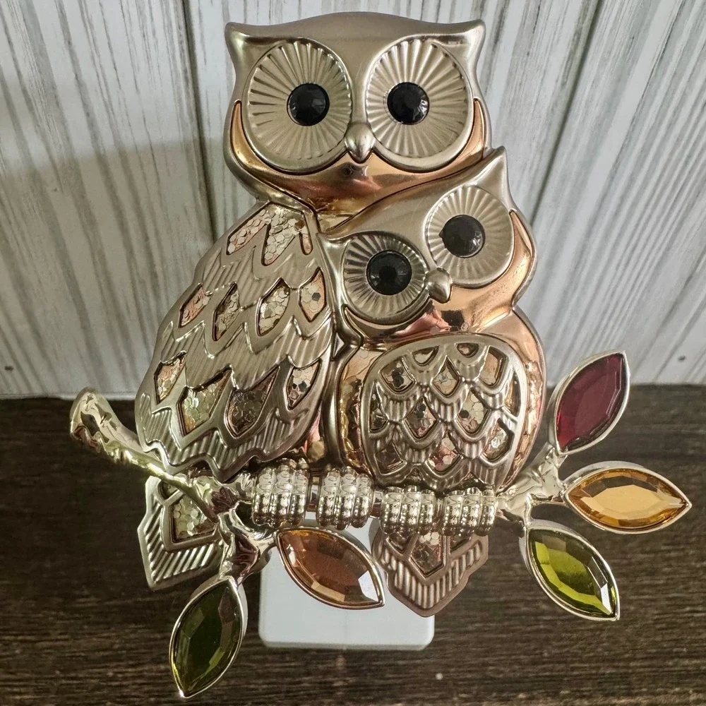 Bath & Body Works Wallflowers Owl Family Fragrance Plug In Rose Gold Metallic